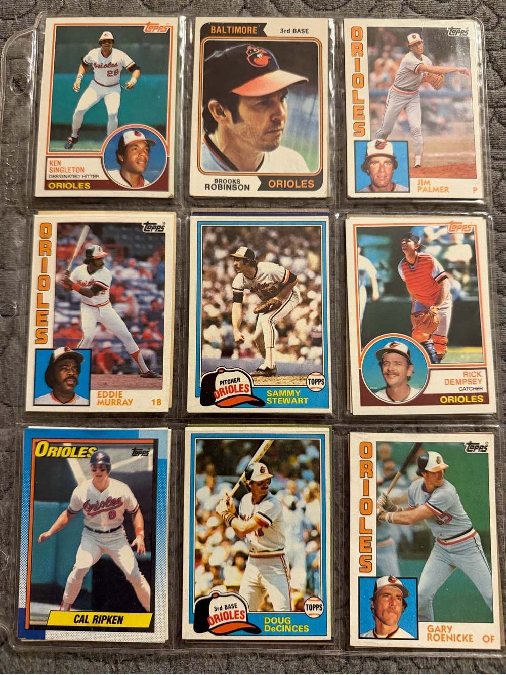 Topps Baltimore Orioles Baseball Card Collection - Orange, Black, White